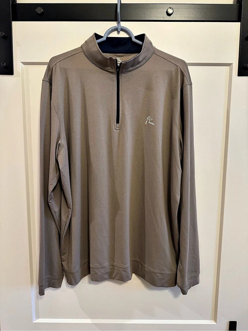 Like New RHOBACK Heather Performance Quarter-Zip - Brown/Tan - XL